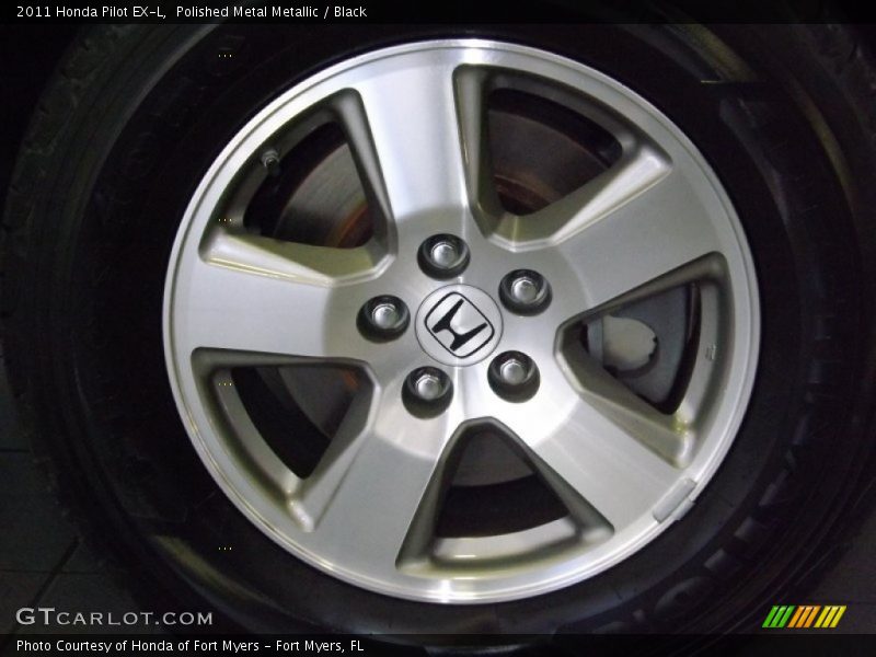 Polished Metal Metallic / Black 2011 Honda Pilot EX-L