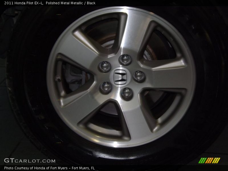 Polished Metal Metallic / Black 2011 Honda Pilot EX-L