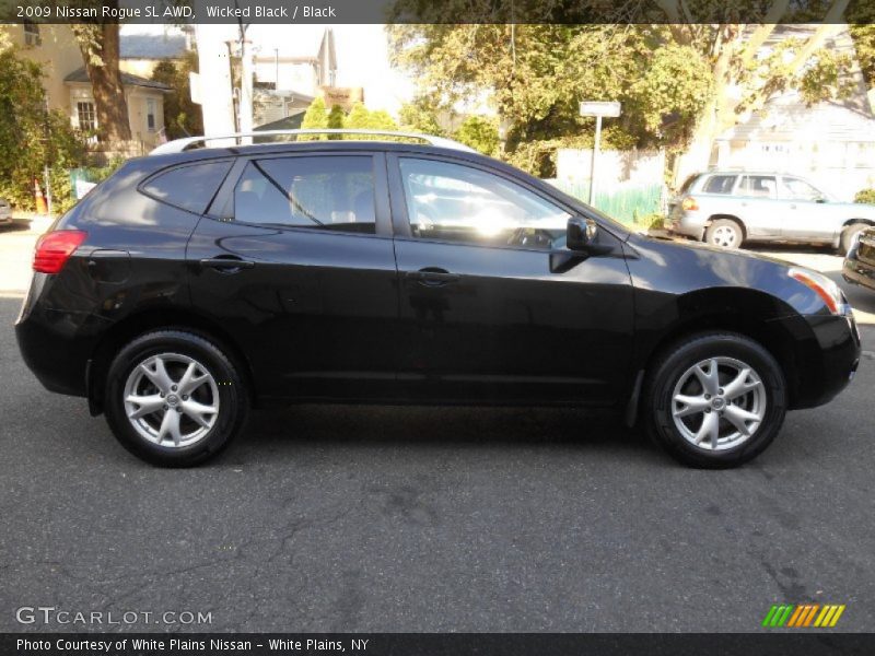 Wicked Black / Black 2009 Nissan Rogue SL AWD