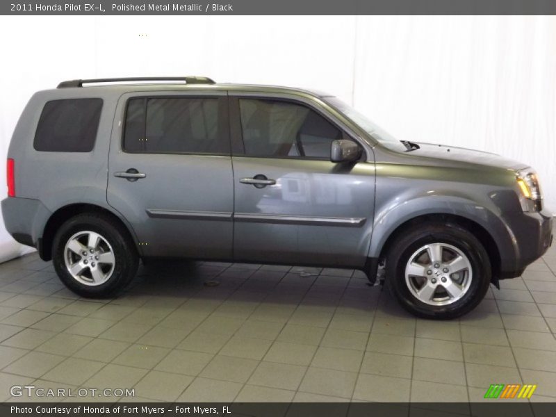Polished Metal Metallic / Black 2011 Honda Pilot EX-L