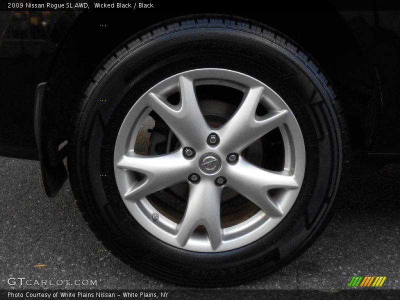 Wicked Black / Black 2009 Nissan Rogue SL AWD