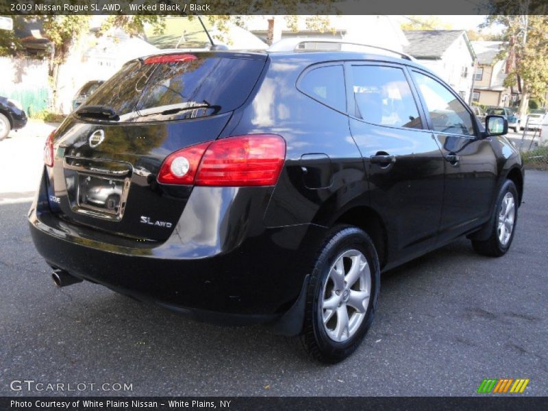 Wicked Black / Black 2009 Nissan Rogue SL AWD