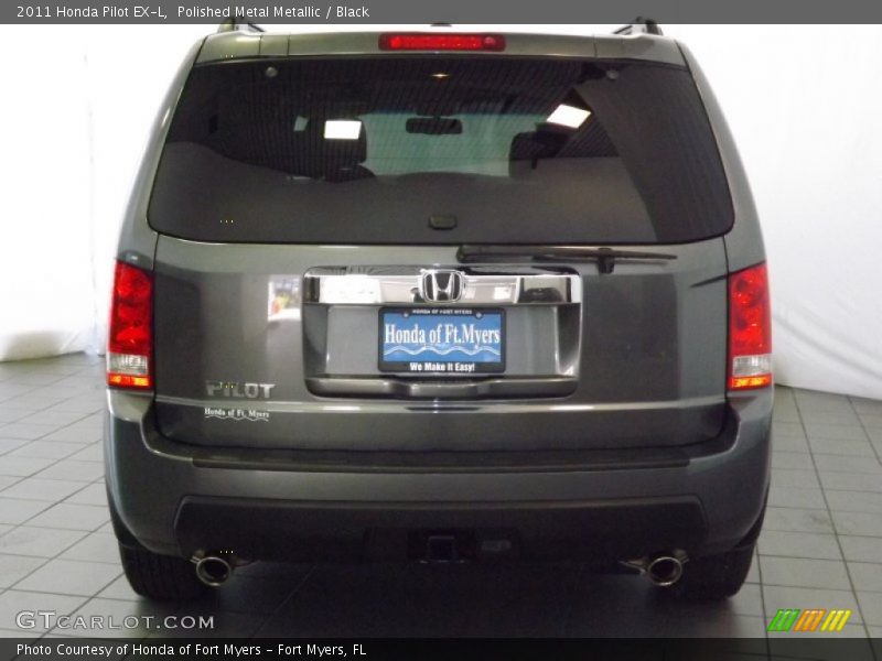 Polished Metal Metallic / Black 2011 Honda Pilot EX-L