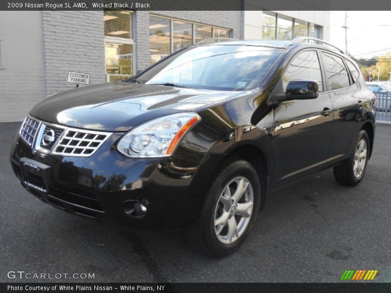 Wicked Black / Black 2009 Nissan Rogue SL AWD