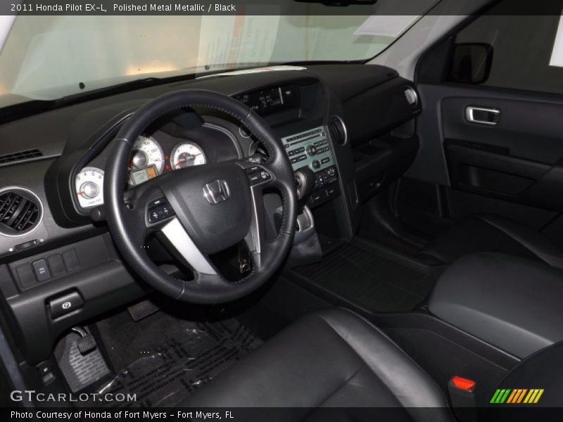 Polished Metal Metallic / Black 2011 Honda Pilot EX-L