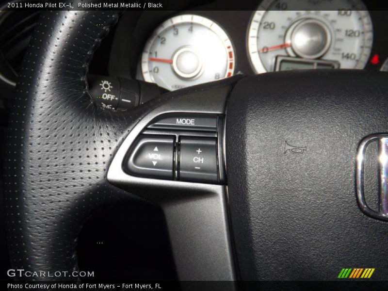 Polished Metal Metallic / Black 2011 Honda Pilot EX-L