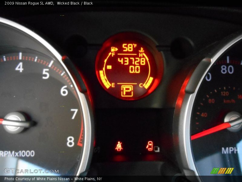 Wicked Black / Black 2009 Nissan Rogue SL AWD