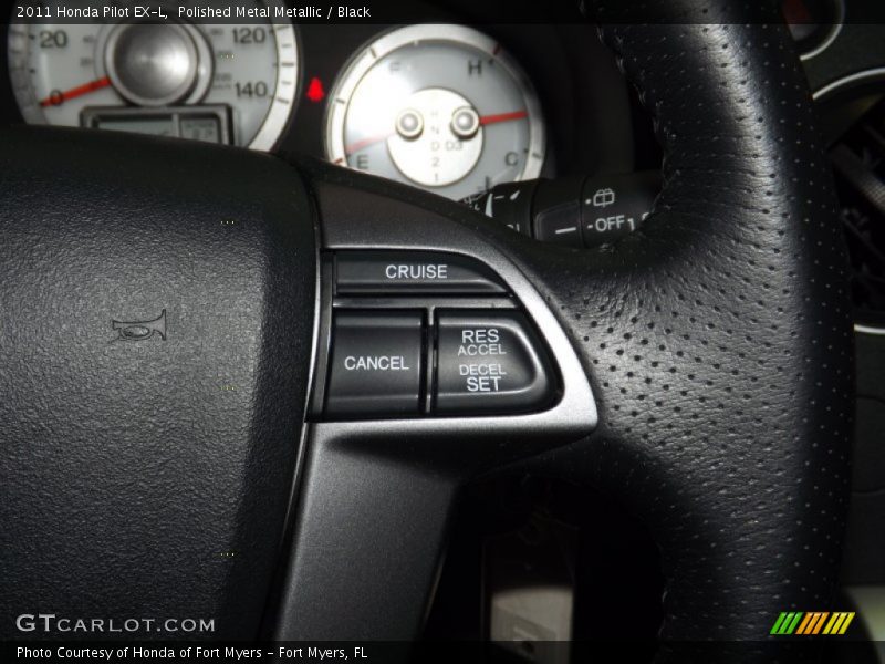 Polished Metal Metallic / Black 2011 Honda Pilot EX-L