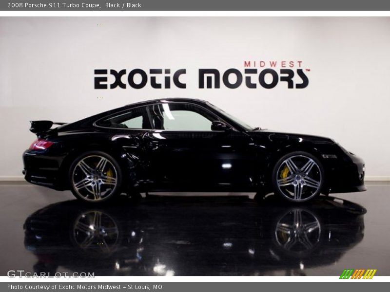 Black / Black 2008 Porsche 911 Turbo Coupe