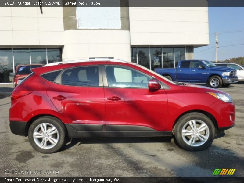 Garnet Red / Taupe 2013 Hyundai Tucson GLS AWD