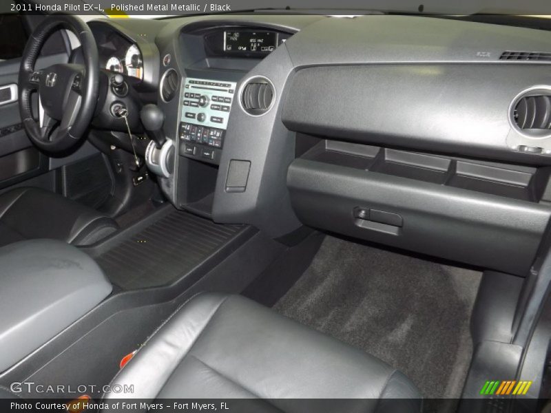 Polished Metal Metallic / Black 2011 Honda Pilot EX-L
