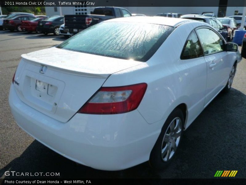 Taffeta White / Gray 2011 Honda Civic LX Coupe