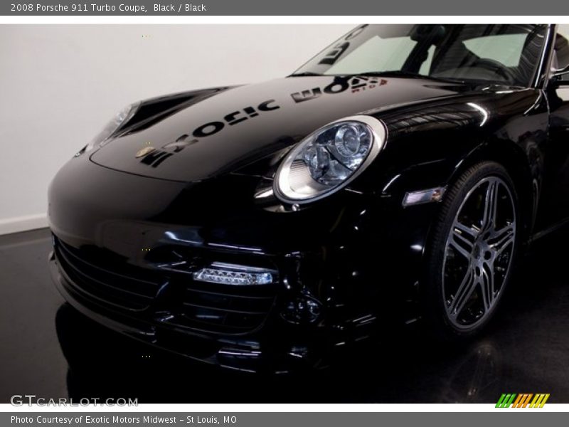 Black / Black 2008 Porsche 911 Turbo Coupe