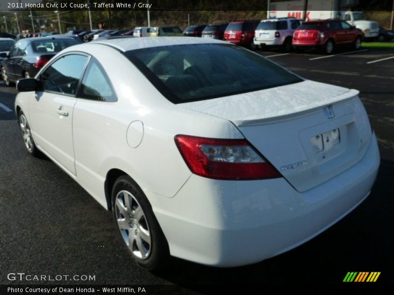Taffeta White / Gray 2011 Honda Civic LX Coupe