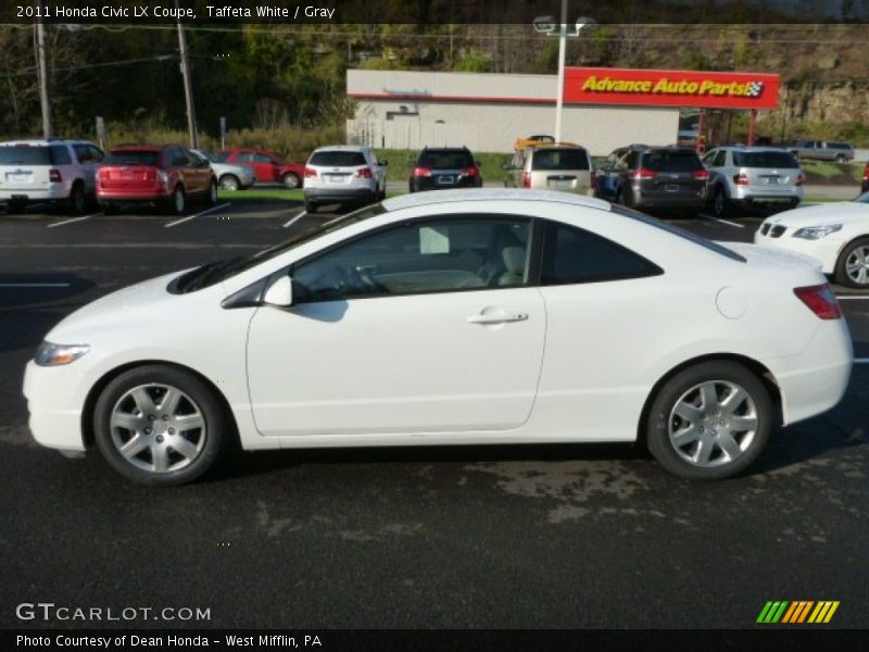 Taffeta White / Gray 2011 Honda Civic LX Coupe