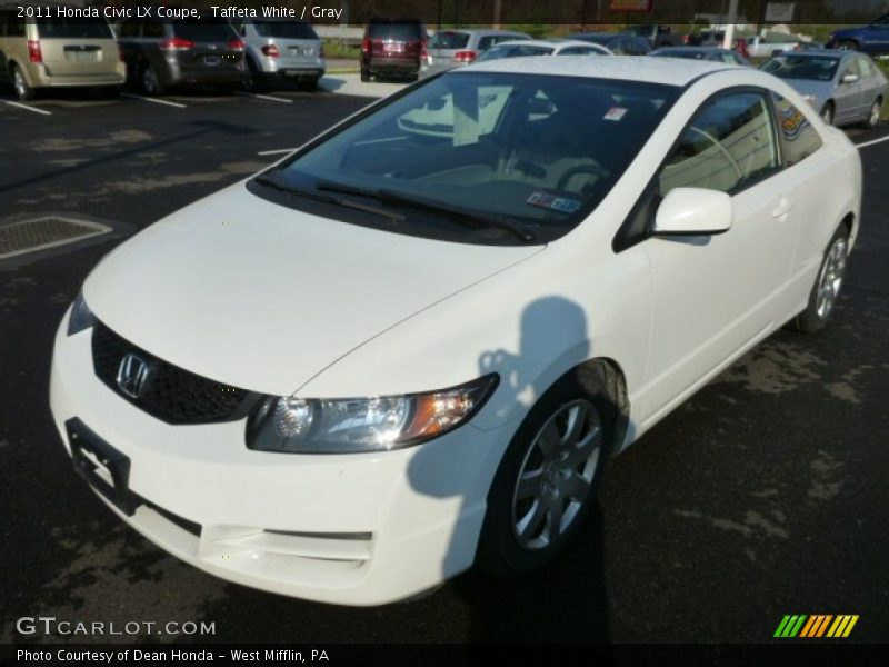Taffeta White / Gray 2011 Honda Civic LX Coupe