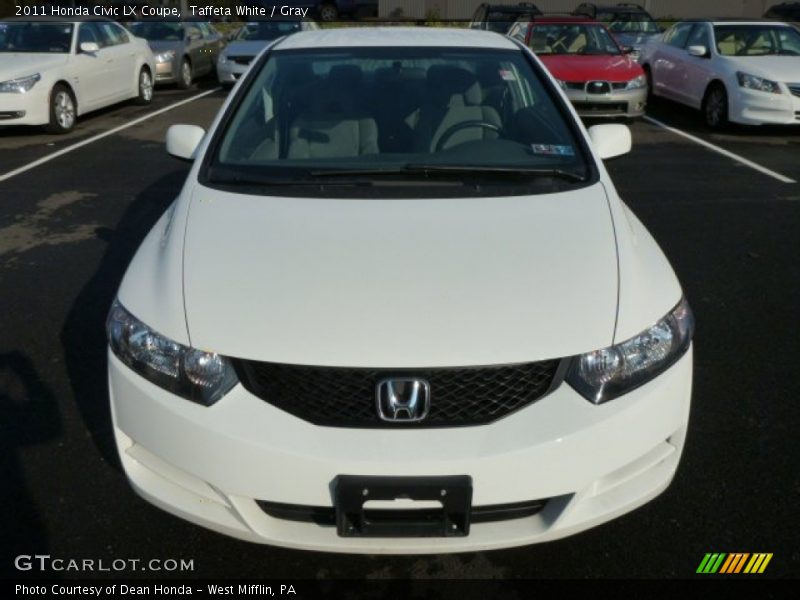 Taffeta White / Gray 2011 Honda Civic LX Coupe