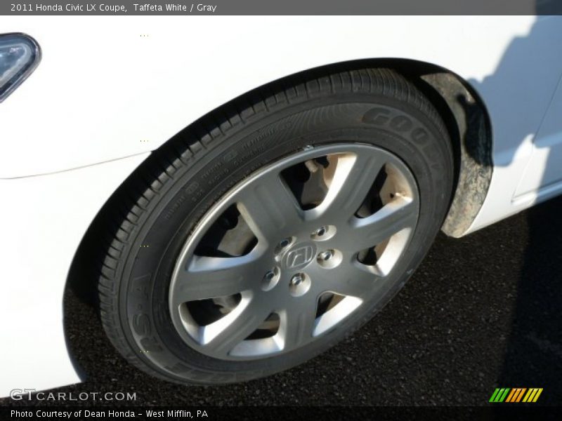 Taffeta White / Gray 2011 Honda Civic LX Coupe