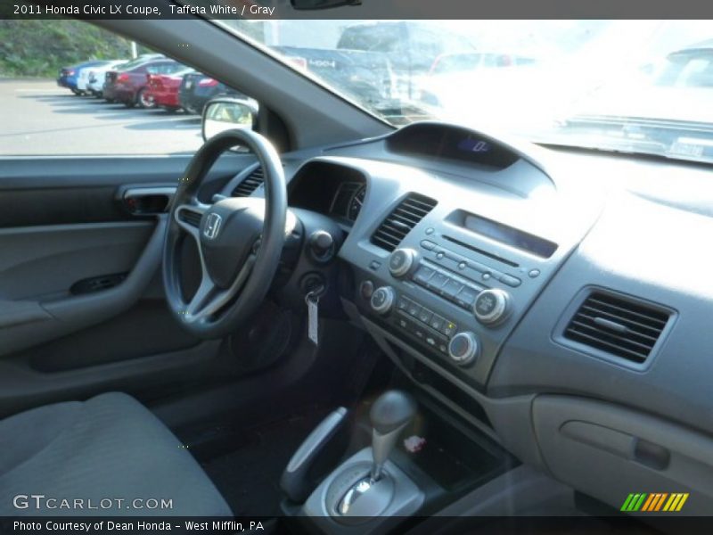 Taffeta White / Gray 2011 Honda Civic LX Coupe
