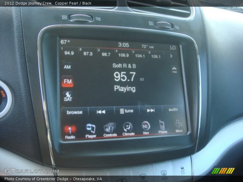 Copper Pearl / Black 2012 Dodge Journey Crew
