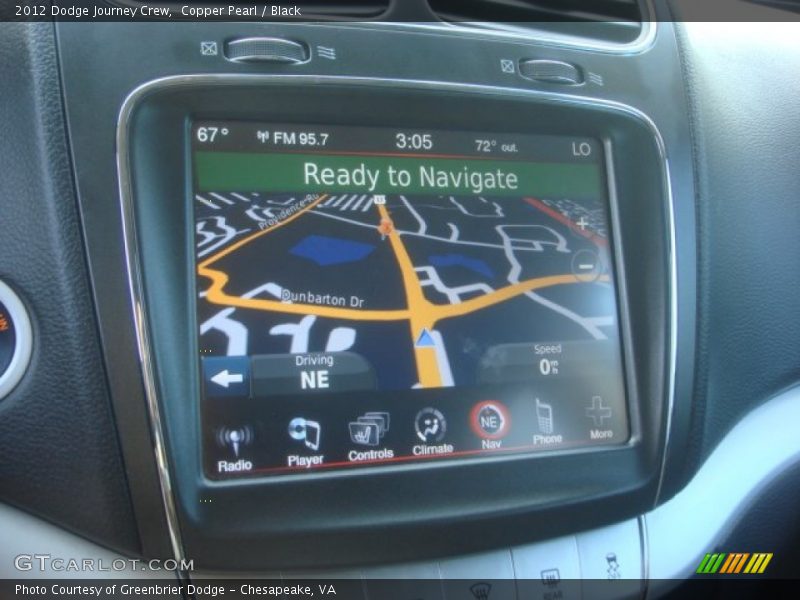 Copper Pearl / Black 2012 Dodge Journey Crew