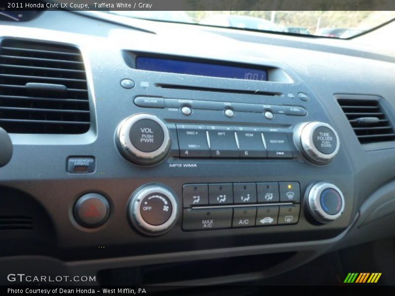 Taffeta White / Gray 2011 Honda Civic LX Coupe