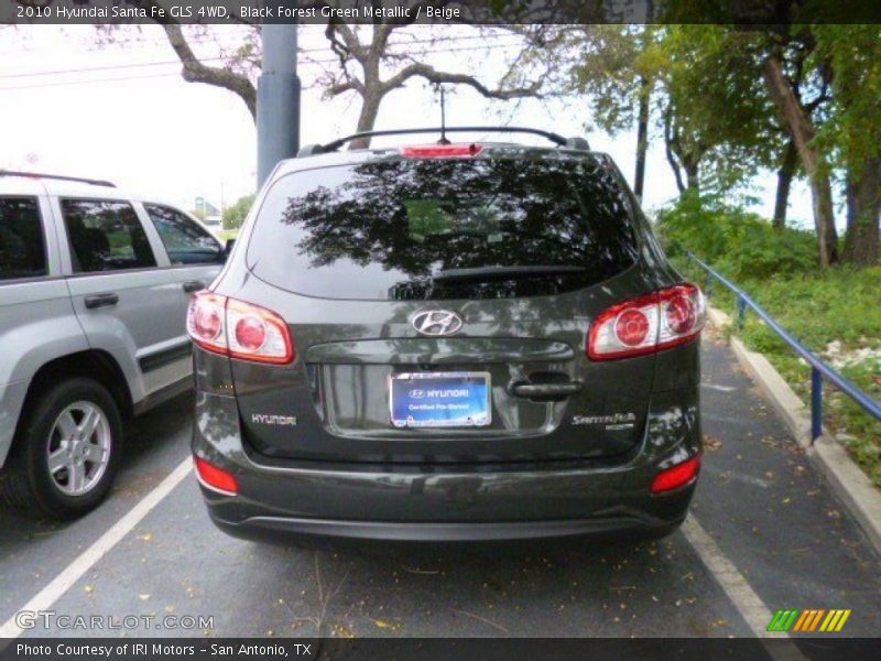 Black Forest Green Metallic / Beige 2010 Hyundai Santa Fe GLS 4WD