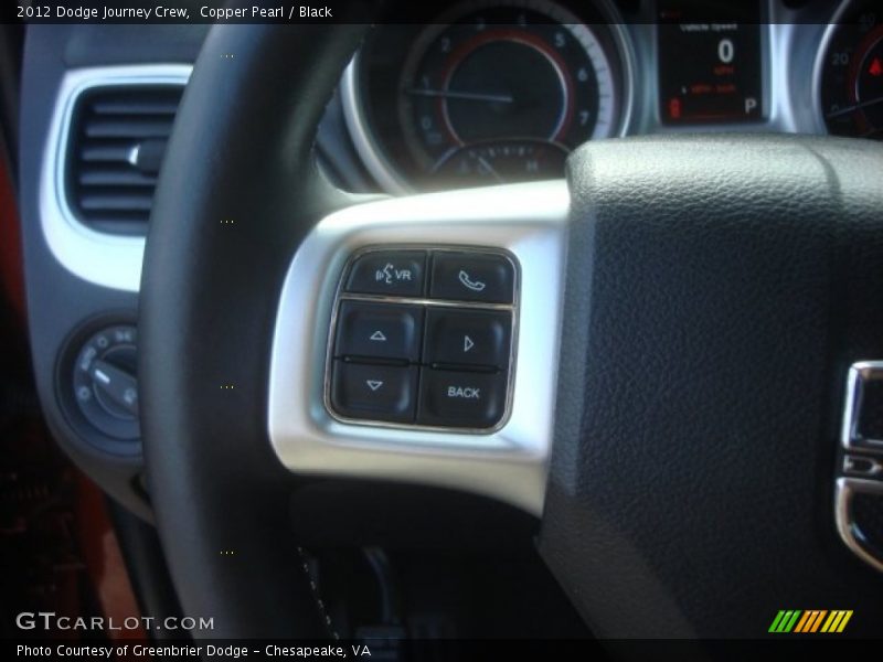 Copper Pearl / Black 2012 Dodge Journey Crew