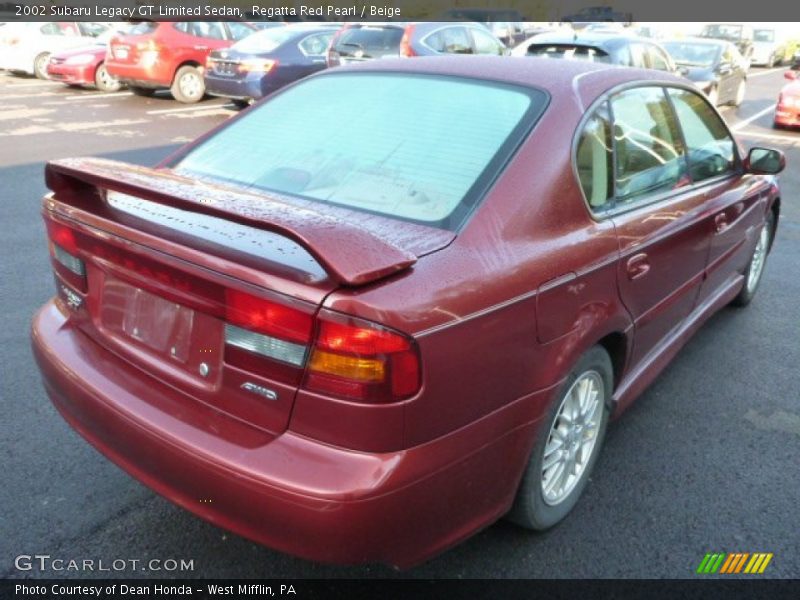 Regatta Red Pearl / Beige 2002 Subaru Legacy GT Limited Sedan