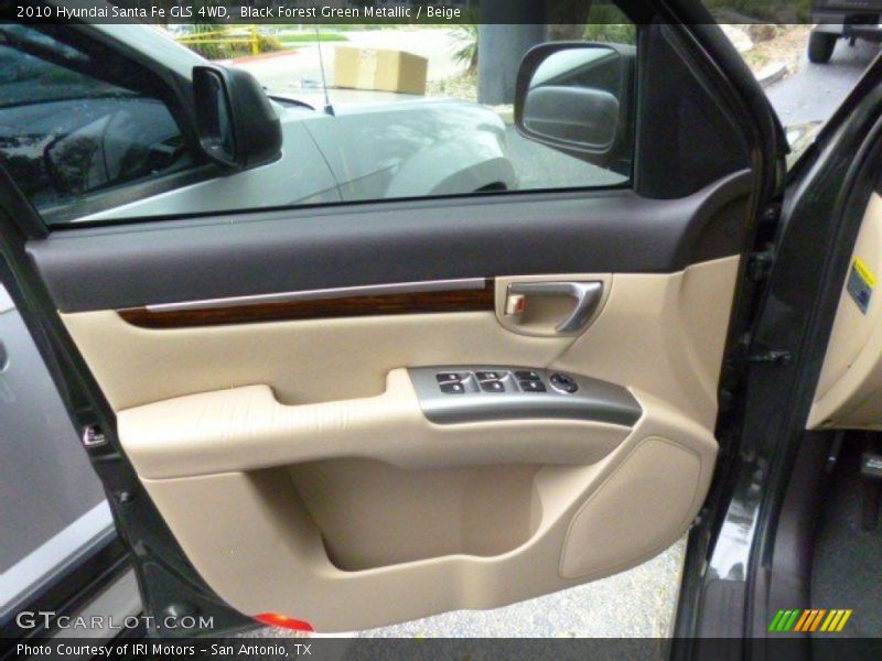 Black Forest Green Metallic / Beige 2010 Hyundai Santa Fe GLS 4WD