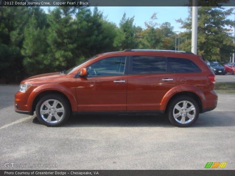 Copper Pearl / Black 2012 Dodge Journey Crew