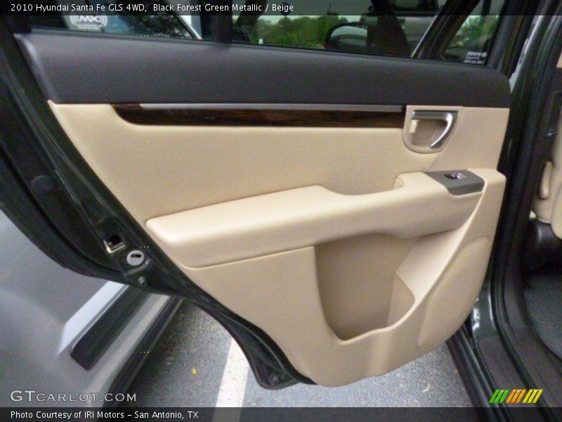 Black Forest Green Metallic / Beige 2010 Hyundai Santa Fe GLS 4WD