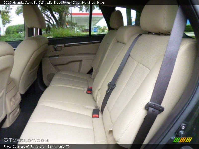 Black Forest Green Metallic / Beige 2010 Hyundai Santa Fe GLS 4WD
