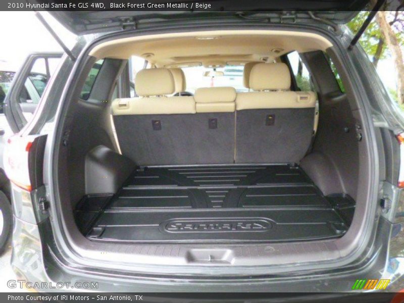 Black Forest Green Metallic / Beige 2010 Hyundai Santa Fe GLS 4WD