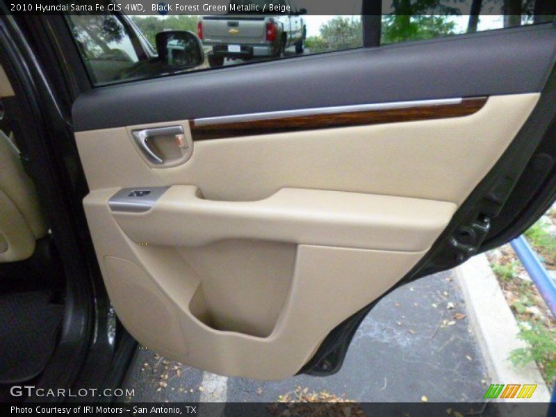 Black Forest Green Metallic / Beige 2010 Hyundai Santa Fe GLS 4WD