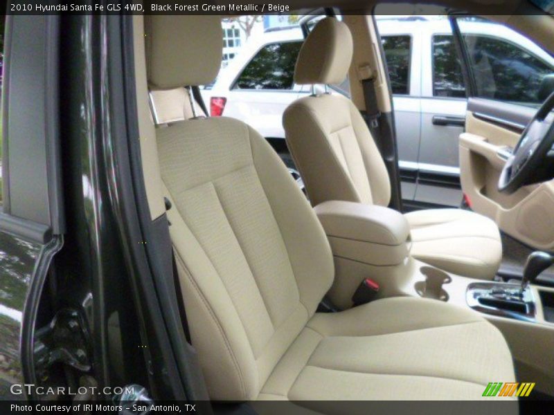 Black Forest Green Metallic / Beige 2010 Hyundai Santa Fe GLS 4WD