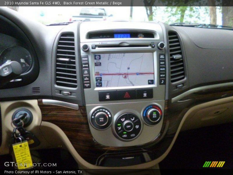 Black Forest Green Metallic / Beige 2010 Hyundai Santa Fe GLS 4WD