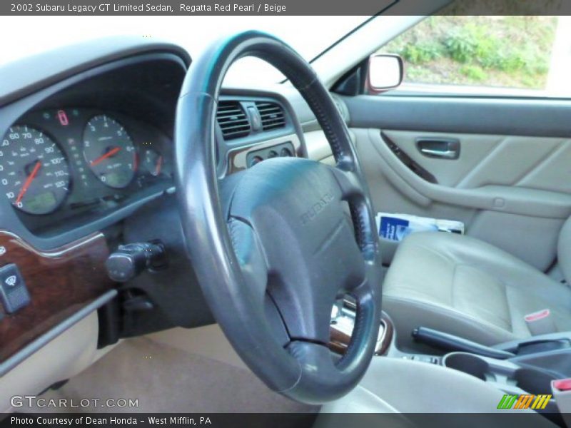 Regatta Red Pearl / Beige 2002 Subaru Legacy GT Limited Sedan