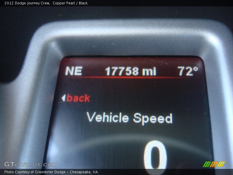 Copper Pearl / Black 2012 Dodge Journey Crew