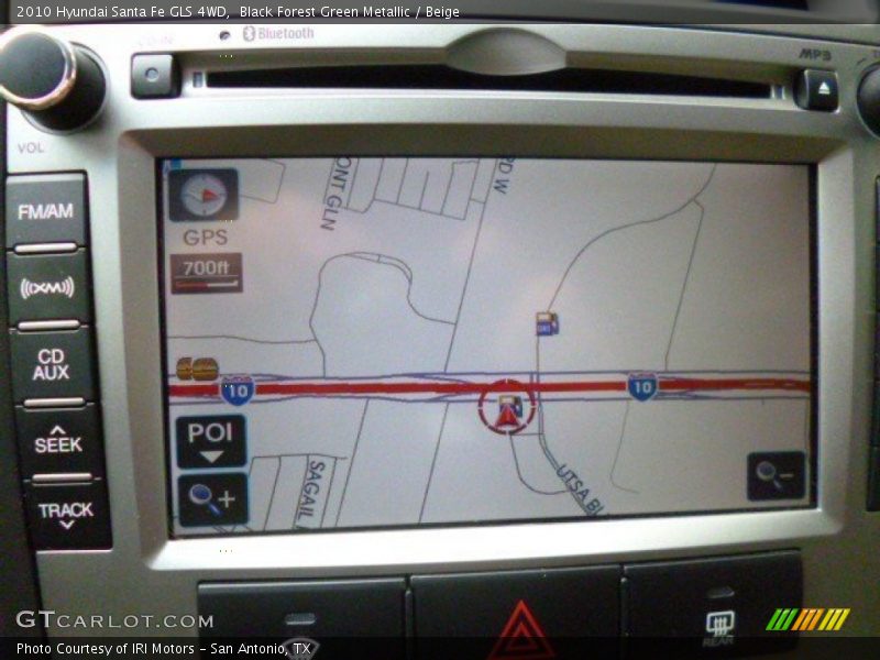 Black Forest Green Metallic / Beige 2010 Hyundai Santa Fe GLS 4WD