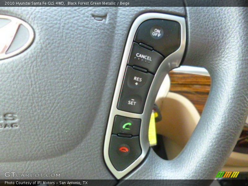 Black Forest Green Metallic / Beige 2010 Hyundai Santa Fe GLS 4WD