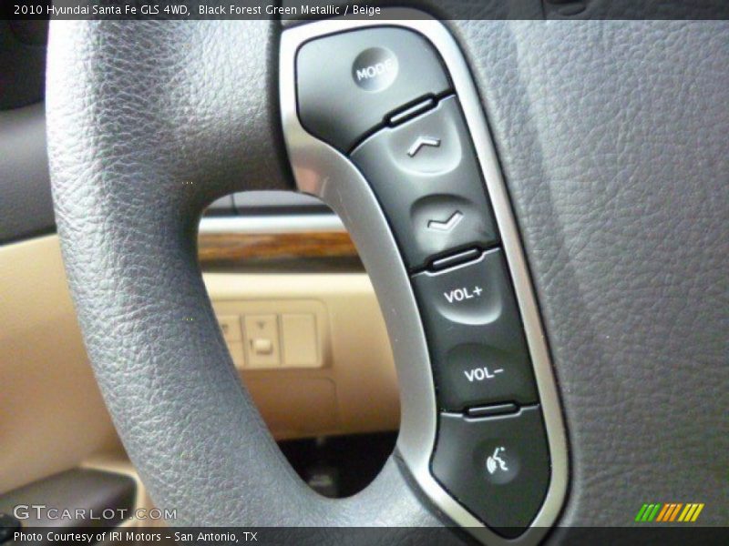 Black Forest Green Metallic / Beige 2010 Hyundai Santa Fe GLS 4WD