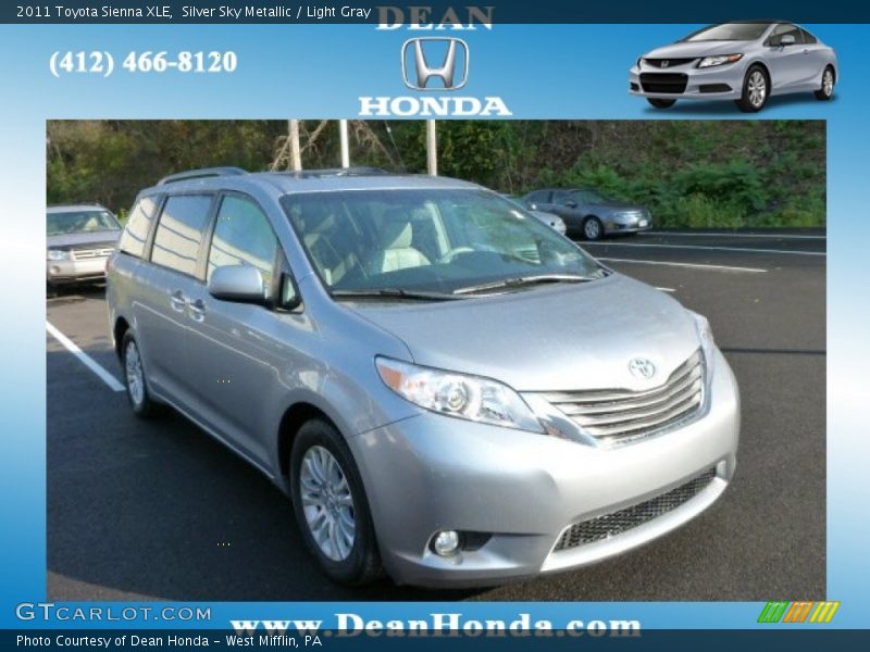 Silver Sky Metallic / Light Gray 2011 Toyota Sienna XLE