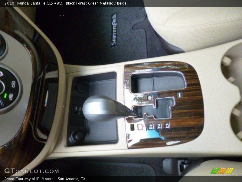 Black Forest Green Metallic / Beige 2010 Hyundai Santa Fe GLS 4WD