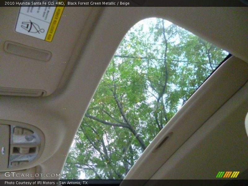 Black Forest Green Metallic / Beige 2010 Hyundai Santa Fe GLS 4WD