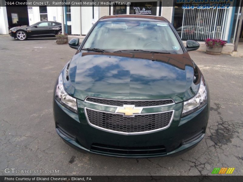 Rainforest Green Metallic / Medium Titanium 2014 Chevrolet Cruze LT