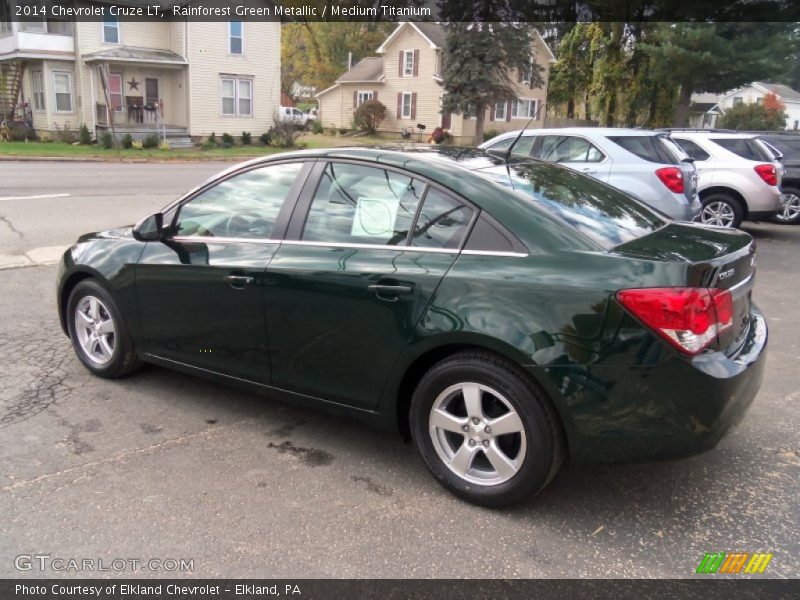 Rainforest Green Metallic / Medium Titanium 2014 Chevrolet Cruze LT