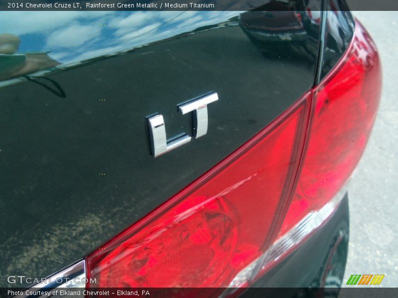 Rainforest Green Metallic / Medium Titanium 2014 Chevrolet Cruze LT