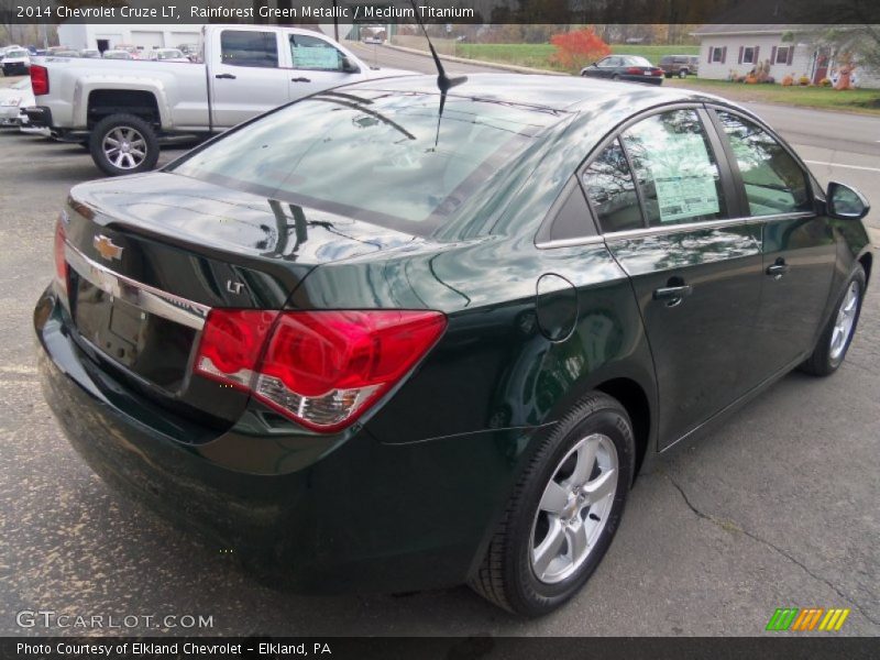 Rainforest Green Metallic / Medium Titanium 2014 Chevrolet Cruze LT