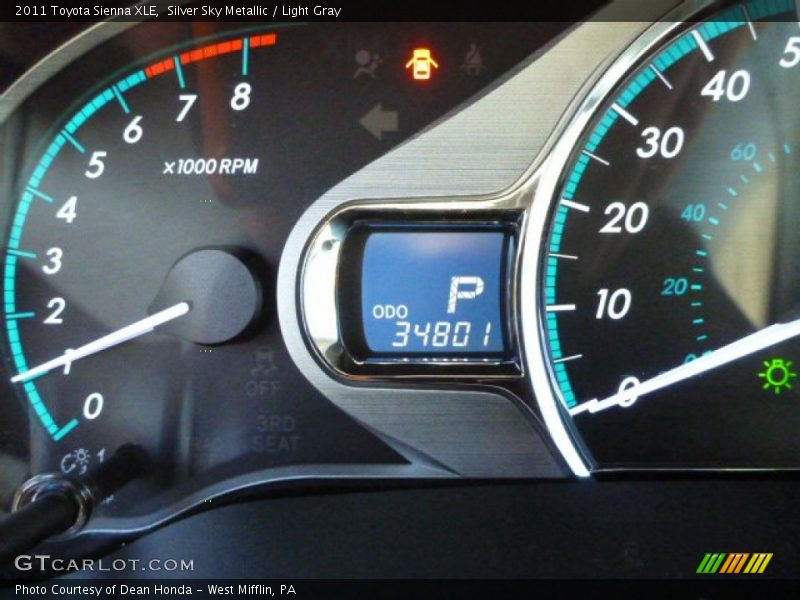 Silver Sky Metallic / Light Gray 2011 Toyota Sienna XLE